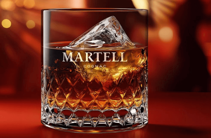Szklanka z logo Martell